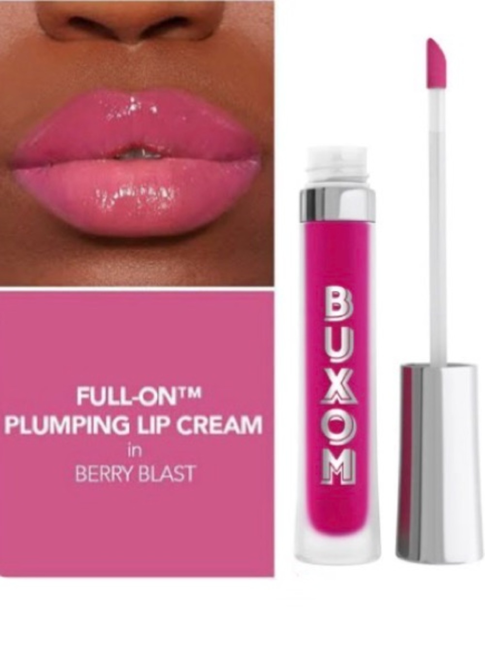 BUXOM Full-On Plumping Lip Gloss Cream in BERRY BLAST - New in Box - Full Size